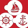 Sailor's Delight Stencils, Set of 3 for Great Decorations