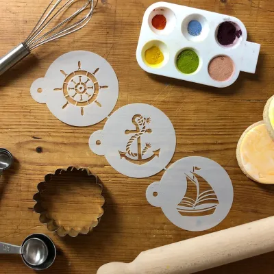 Seemanns Freude Stencils 3 Stück für tolle Dekorationen