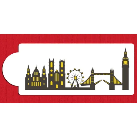 Stencil London Skyline, 2 pezzi per simpatici motivi