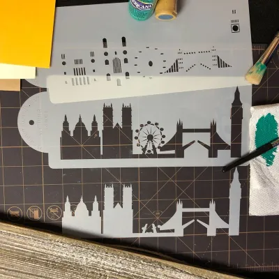 London Skyline Stencil, Set of 2 for Sweet Motifs