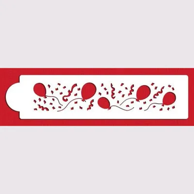 Balloons & Confetti Stencil for Festive Decorations
