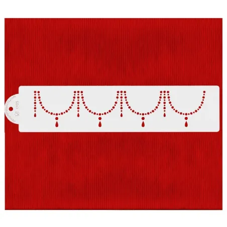 Stencil per catene di perline per eleganti bordi di torte