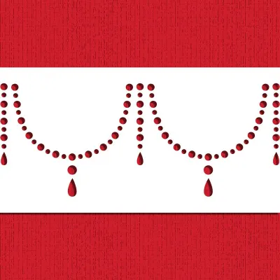Pearl Necklace Stencil for Elegant Cake Borders