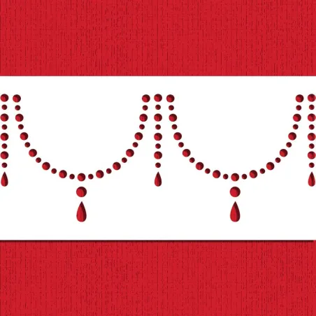 Stencil per catene di perline per eleganti bordi di torte