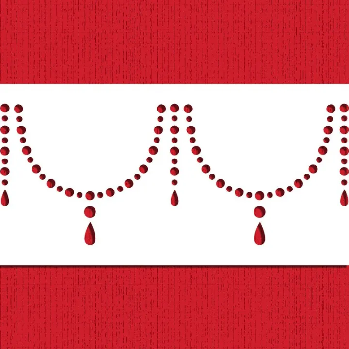 Stencil per catene di perline per eleganti bordi di torte