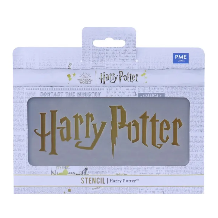 Harry Potter Schriftzug Schablone zaubert Magie auf Desserts