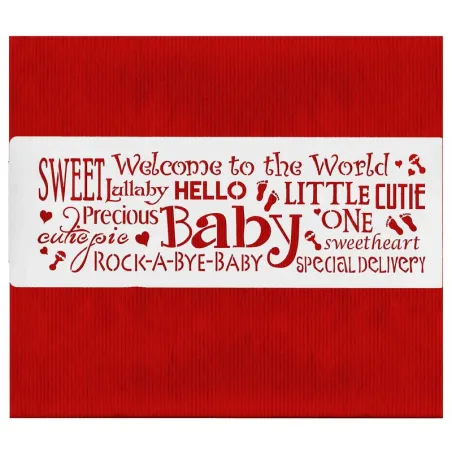 Hello Baby Stencil for Sweet Decorations