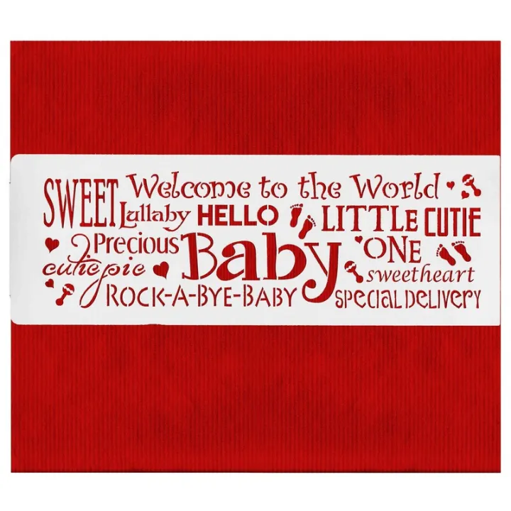 Hello Baby Stencil for Sweet Decorations
