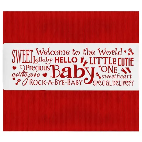 Hello Baby Stencil for Sweet Decorations