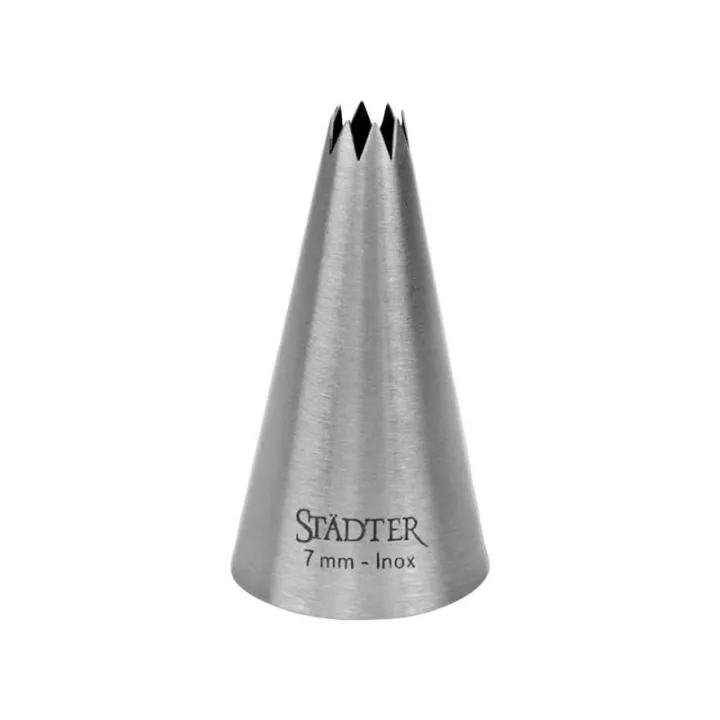 Star nozzle 7 mm for great cake decorations and cupcake toppings