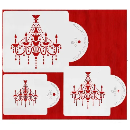 Chandelier Stencil, Set of 3 for Elegant Decorations