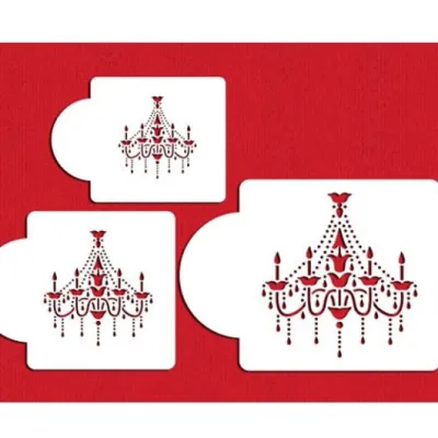 Chandelier Stencil, Set of 3 for Elegant Decorations
