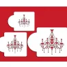 Chandelier Stencil, Set of 3 for Elegant Decorations
