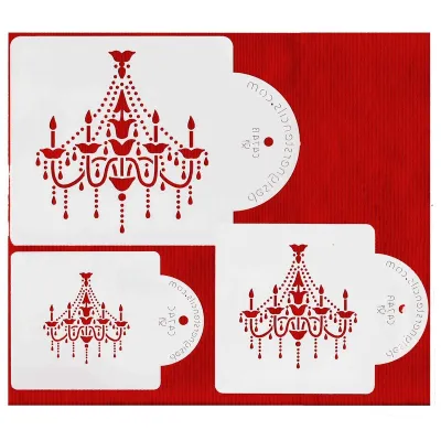 Chandelier Stencil, Set of 3 for Elegant Decorations