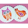 Stencils owl & bird, 2 pieces