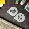 Stencils owl & bird, 2 pieces