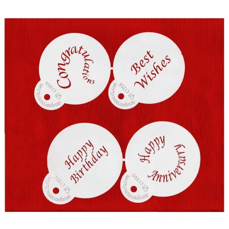 Stencils d'anniversaire pour des mots doux sur vos desserts
