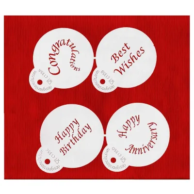 Birthday stencils for sweet words on your desserts