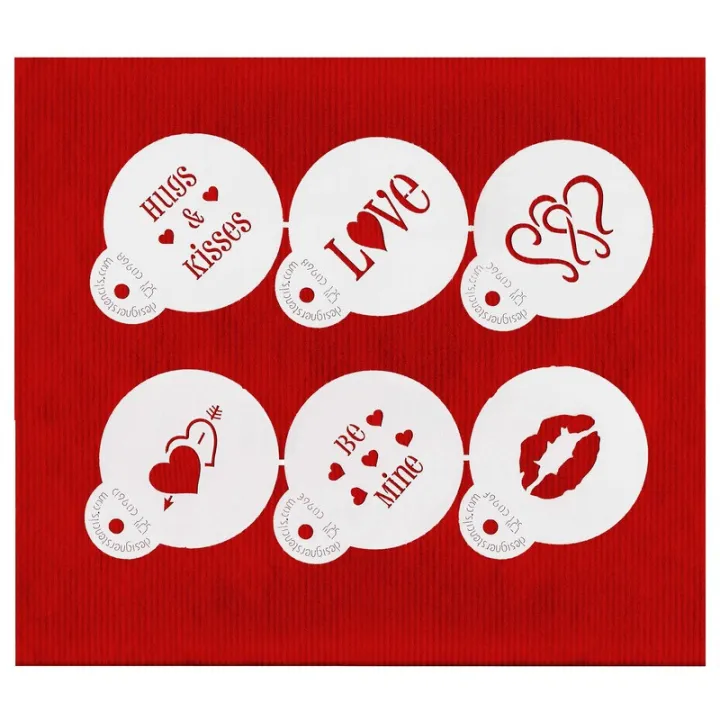 Stencil d'amore per parole e motivi dolci sui vostri dessert