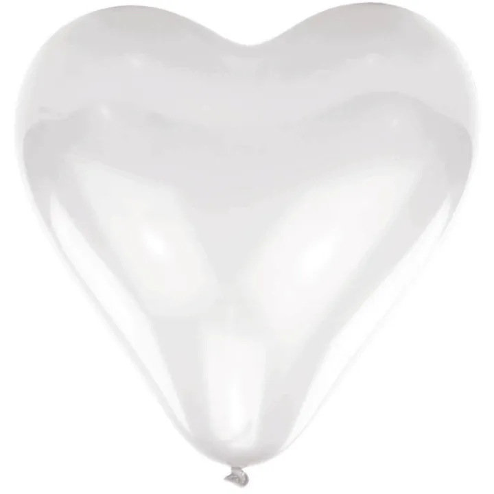 Cuore di palloncino bianco, 10 pezzi