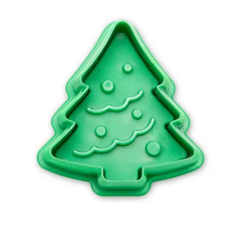 Cookie cutter with Christmas tree ejector for beautifully decorated biscuits