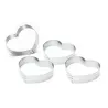 Anelli per torte a cuore forato Ø 7,5 cm x 8,5 cm, 4 pezzi