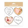 Anelli per torte a cuore forato Ø 7,5 cm x 8,5 cm, 4 pezzi