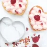 Anelli per torte a cuore forato Ø 7,5 cm x 8,5 cm, 4 pezzi