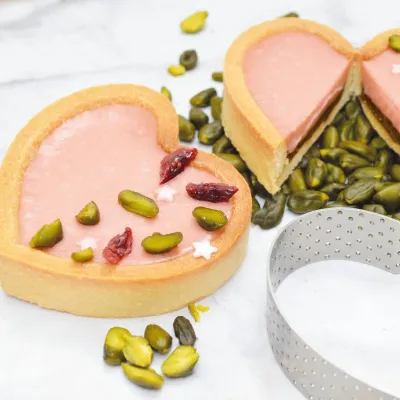 Anelli per torte a cuore forato Ø 7,5 cm x 8,5 cm, 4 pezzi