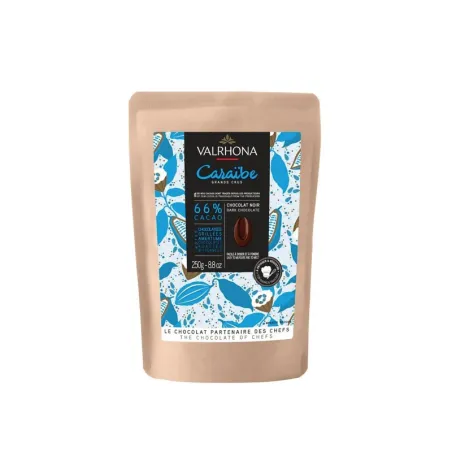 Couverture noire Valrhona, Caraibe 66% pour des produits chocolatés de qualité supérieure