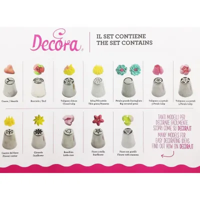 Set de tulle pré fleuri 12 pièces
