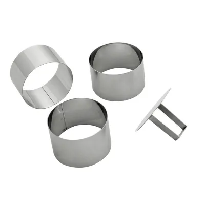 Appetizer and dessert mold with ejector, round