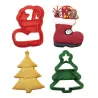 Christmas tree and winter boots cookie cutter