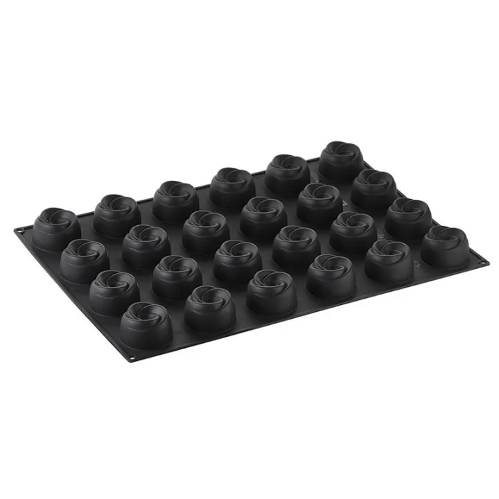 Rosen Silikonbackform 24 Küchlein