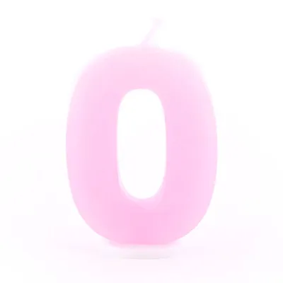 Zahlenkerze 0 rosa für Geburtstage, Jubiläen und andere Anlässe