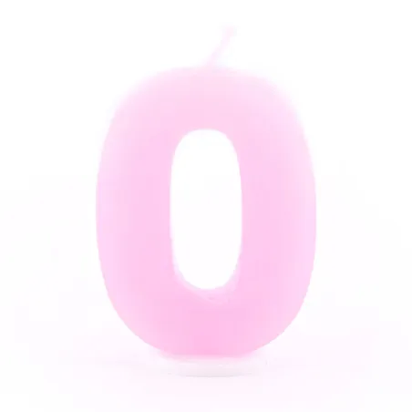 Candela numerica 0 rosa per compleanni, anniversari e altre occasioni