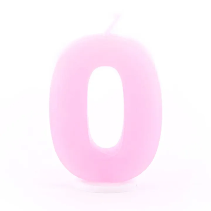 Zahlenkerze 0 rosa für Geburtstage, Jubiläen und andere Anlässe