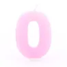 Number candle 0 pink for birthdays, anniversaries and other occasions