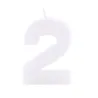 Candela numerica 2 bianca per compleanni, anniversari e altre occasioni