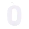 Number candle 0 white for birthdays, anniversaries and other occasions