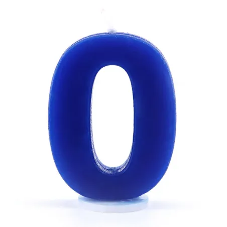 Candela numero 0 Blu per compleanni, anniversari e altre occasioni