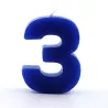 Candela numero 3 Blu per compleanni, anniversari e altre occasioni
