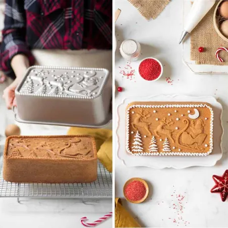 Santa Claus baking pan aluminum