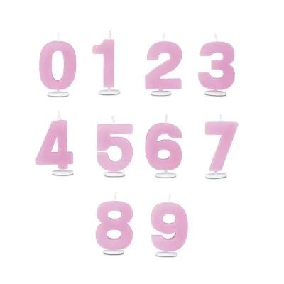 Bougie numéro 2 rose pour les anniversaires, les jubilés et autres occasions