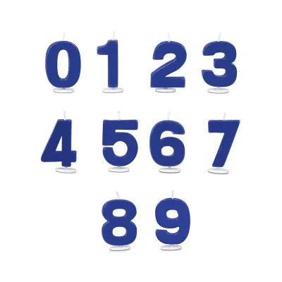 Candela numerica 4 Blu per compleanni, anniversari e altre occasioni