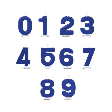 Candela numerica 4 Blu per compleanni, anniversari e altre occasioni