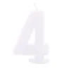 Candela numerica 4 bianca per compleanni, anniversari e altre occasioni