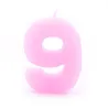 Candela numerica 9 rosa per compleanni, anniversari e altre occasioni