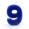 Candela numero 9 blu per compleanni, anniversari e altre occasioni