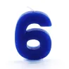 Candela numero 6 blu per compleanni, anniversari e altre occasioni